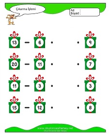Çıkarma İşlemi Çalışma Sayfaları